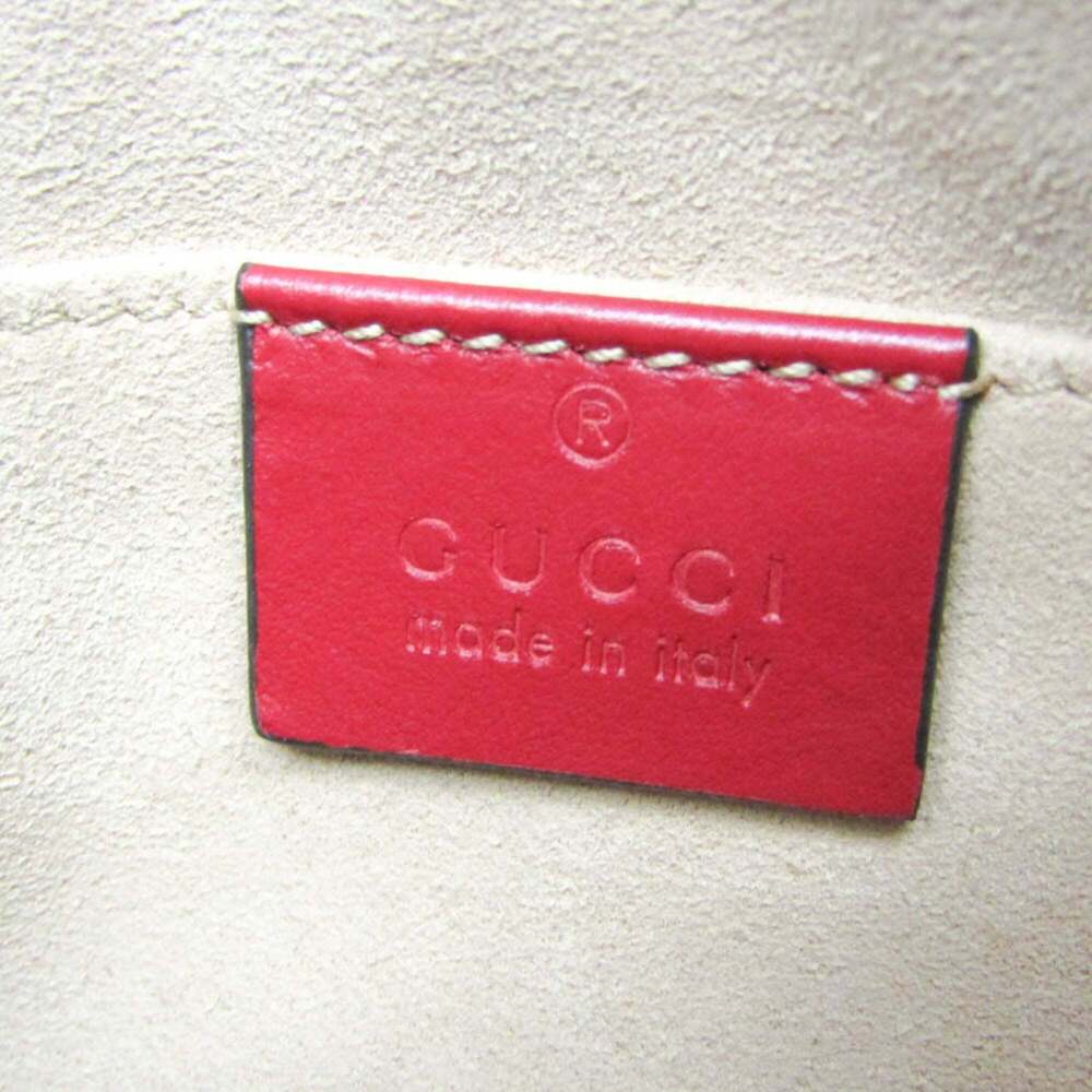 GUCCI Authentic Red Leather GG Marmont Shoulder Bag - Picture 10 of 12